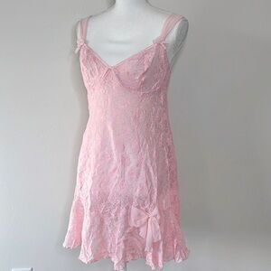 Pink Lace Coquette Slip